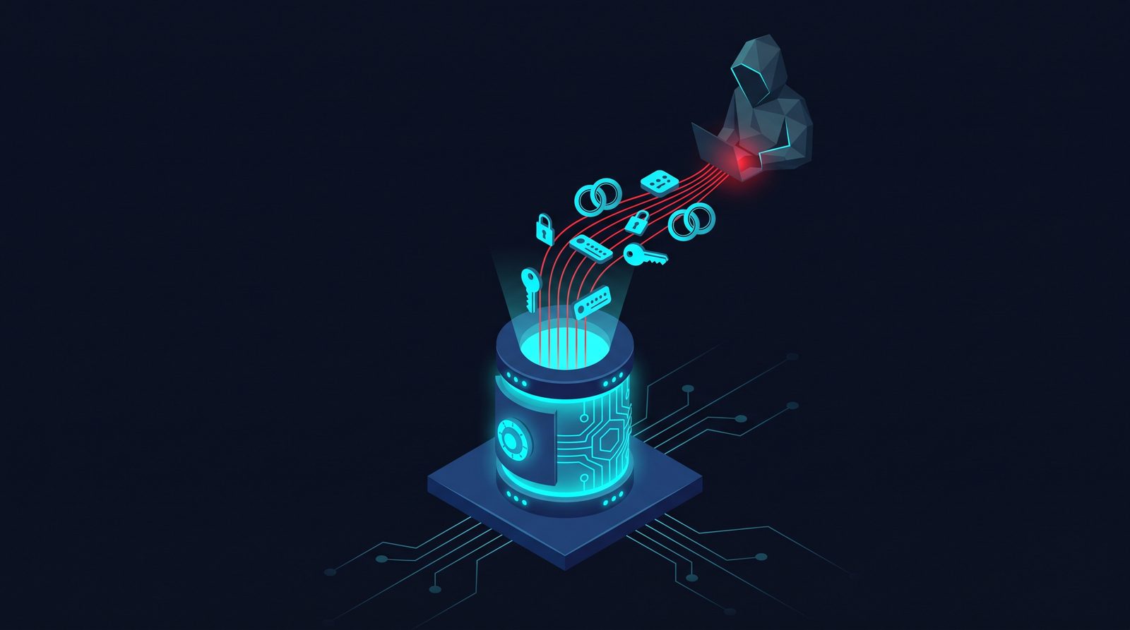 Illustration of a zero-day vulnerability being used to siphon administrator credentials, VPN session tokens and TOTP multi-factor authentication seeds out of a compromised appliance database