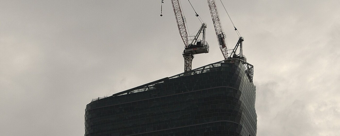 Atlassian Central, the company headquarters tower in Sydney, photographed during construction, illustrating this tech infrastructure security advisory