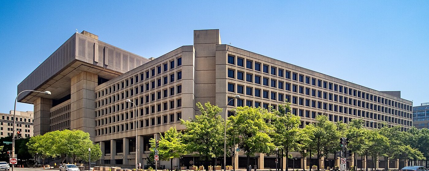 The J. Edgar Hoover Building in Washington DC, FBI headquarters, which coordinated the domain seizures described in this data breach update on China-linked email theft
