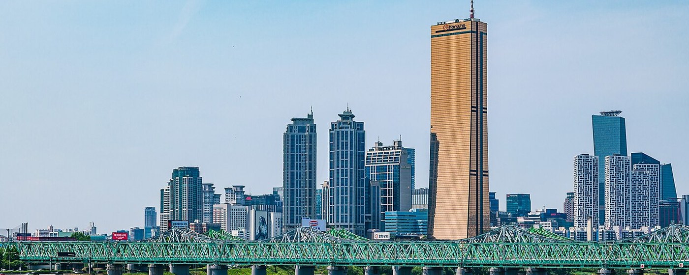 The Yeouido financial district in Seoul, home to the South Korean banking sector targeted in the ARTEX AI agent intrusions covered in this cybersecurity news report
