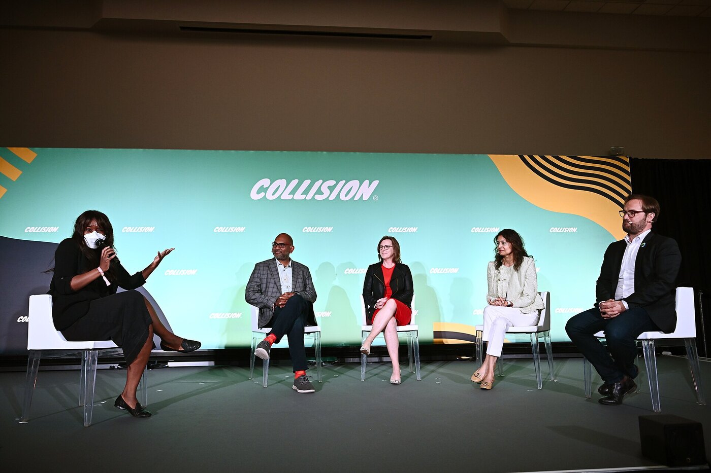 Ivanti chief product officer Srinivas Mukkamala, second from left, on a cybersecurity panel at Collision 2024, the vendor whose Connect Secure VPN zero-day vulnerability drives this DNS security report
