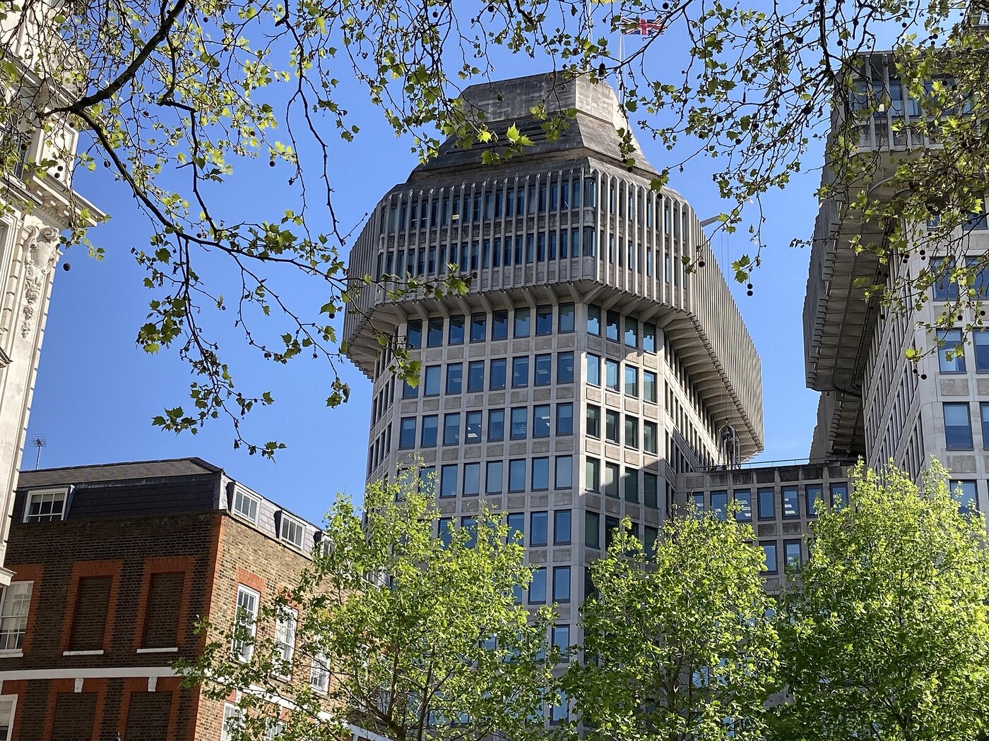 The UK Ministry of Justice headquarters at 102 Petty France in London, the department whose Legal Aid Agency is the subject of this data breach update on records reaching back to 1978